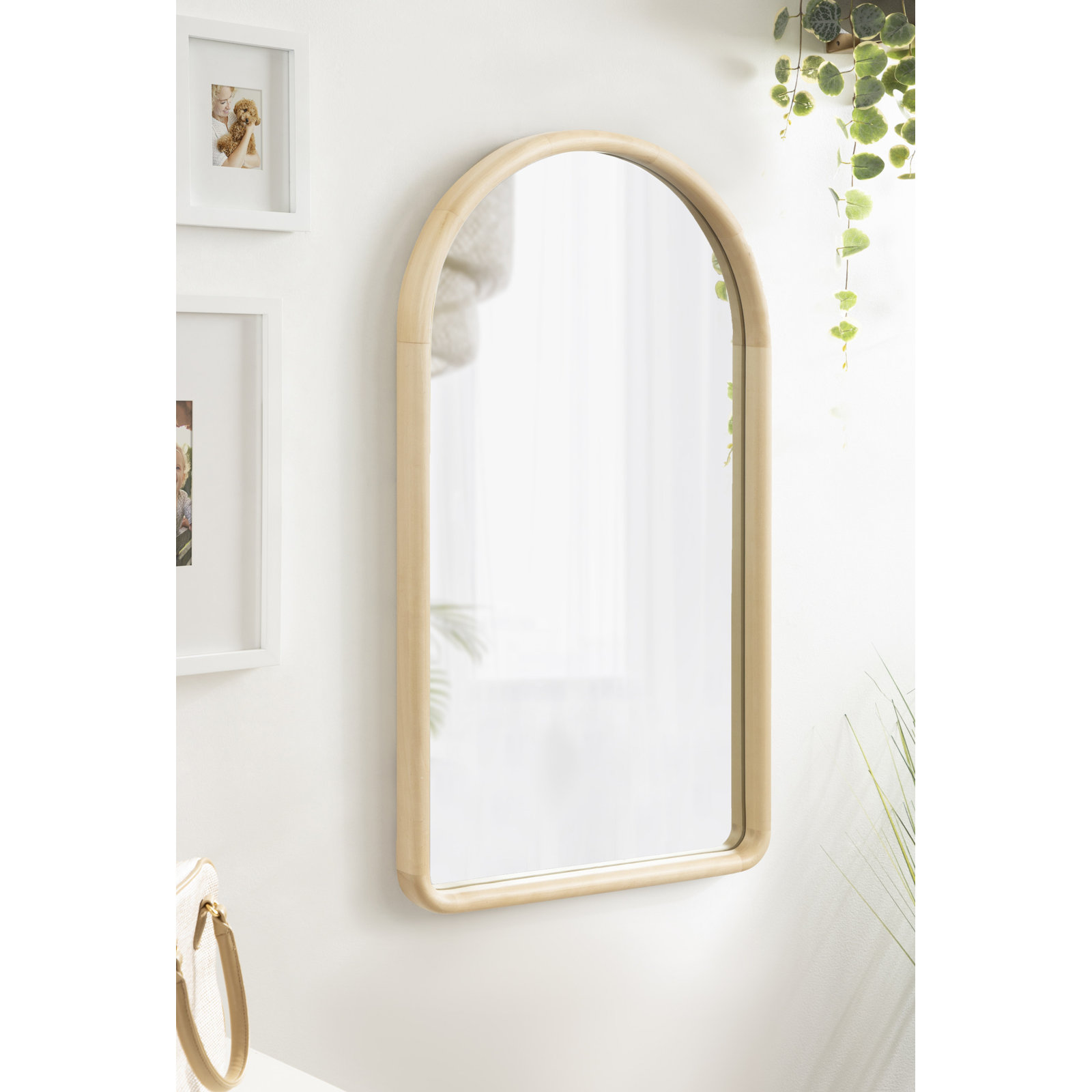 Brayson Wood Flat Mirror, Natural