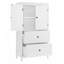 Bathroom Storage Cabinet with Two Doors, Drawers, and Adjustable Shelf, Durable MDF Board, Water-Resistant Finish-1562597314