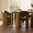 Modern Curved Back Upholstered Dining Chairs With Armrests & Open Back, Green Velvet Accent Chair For Dining Room/Living Room-1133386022