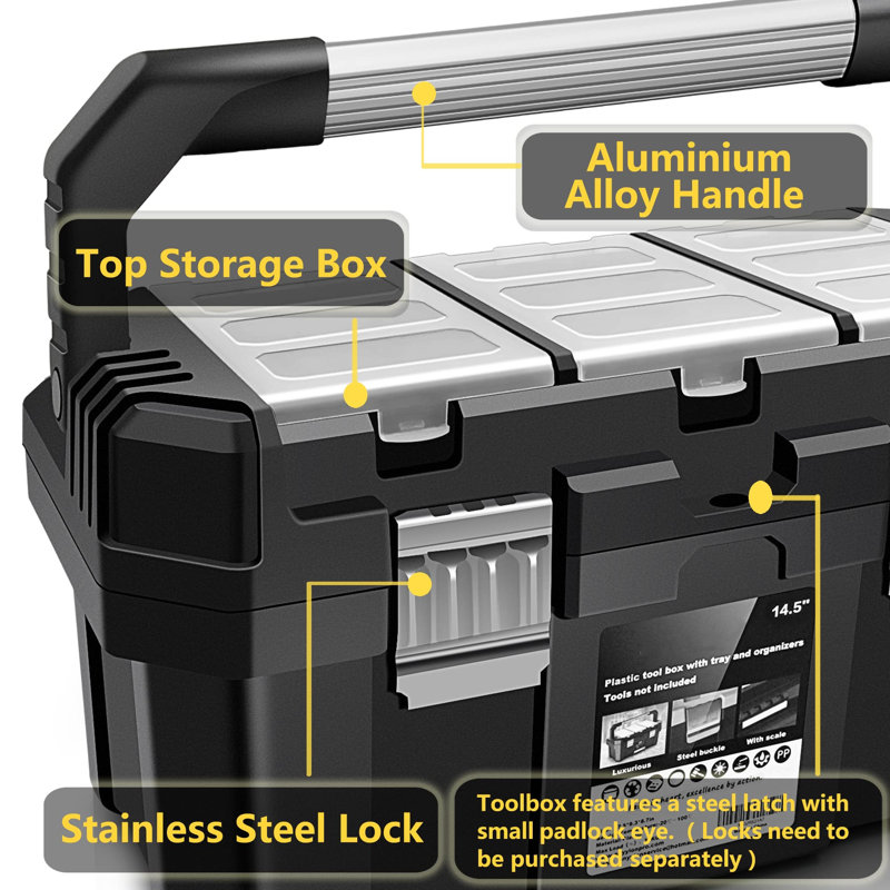 14" Tool Box with Removable Tray