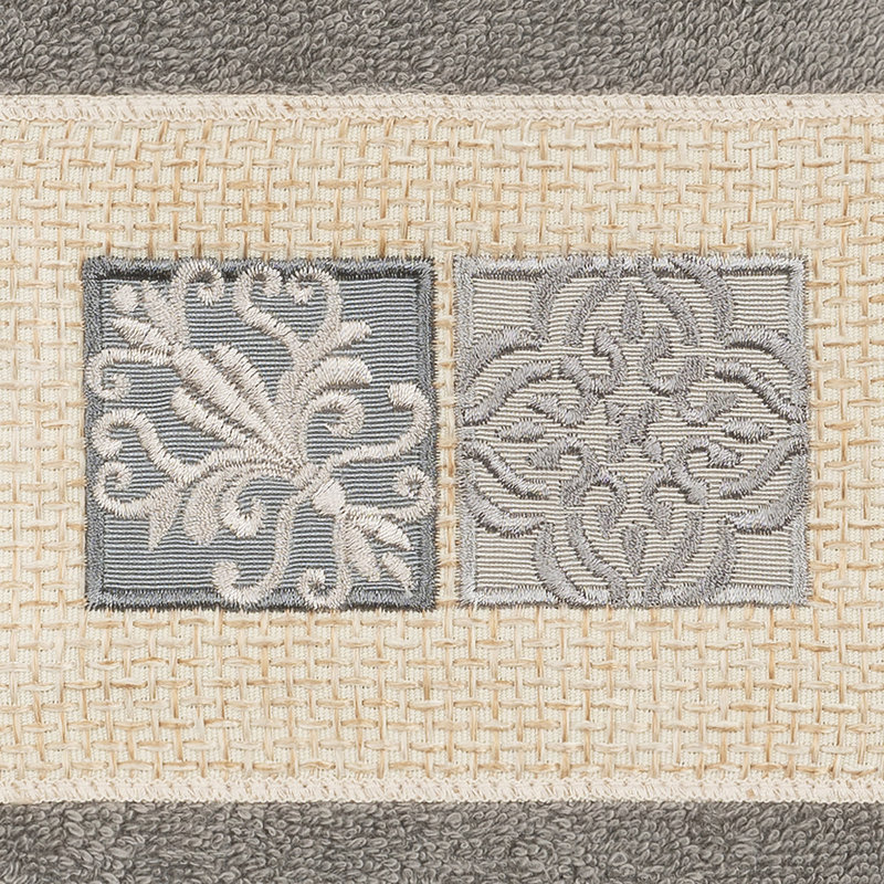Ensemble de serviettes 100% coton 100% Vivian, Gris foncé