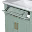 Meuble-lavabo contemporain avec lavabo en résine, 2 portes à fermeture douce et 4 tiroirs
