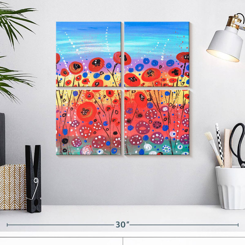 Floraison en été, H 18 po x l 18 po