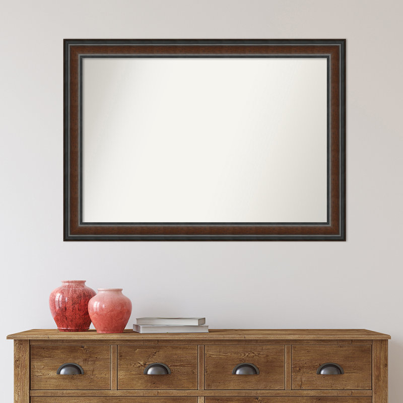 Halcott Solid Wood Rectangle Wall Mirror, 39" H x 28" W
