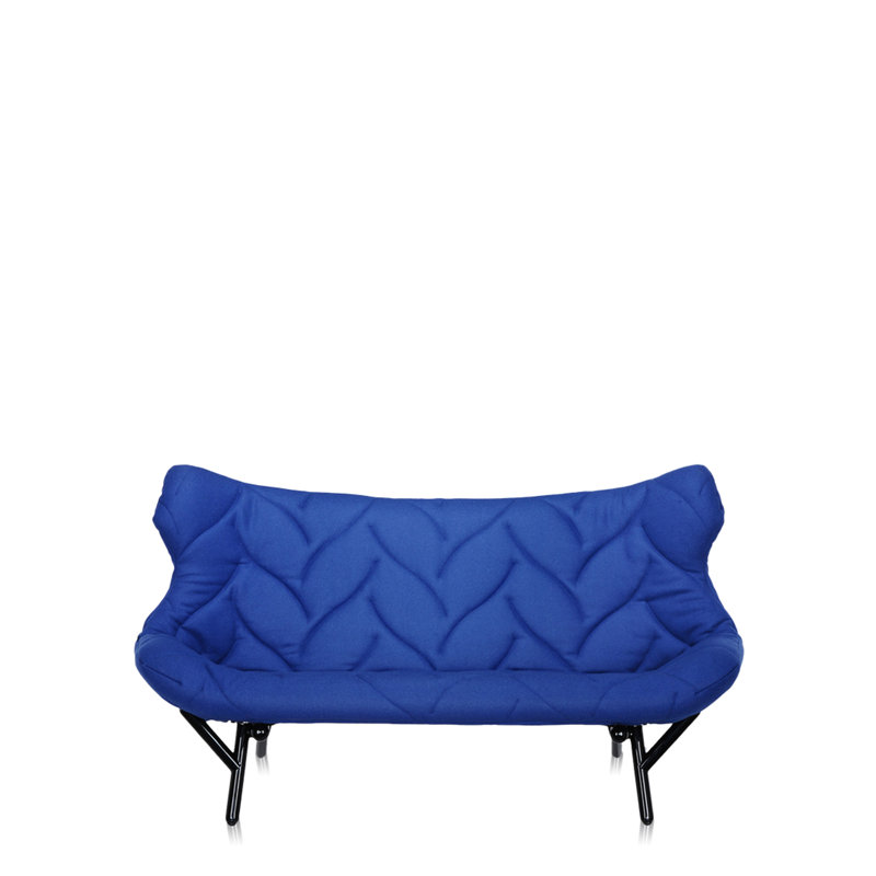 Foliage Loveseat, Black, Pink Velvet