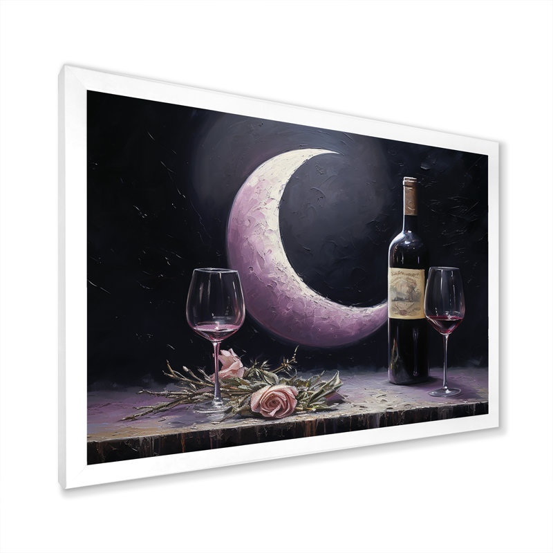 Sommeliers solitude sur toile, Cadre simple blanc, H 34 po x l 44 po x P 1,5 po