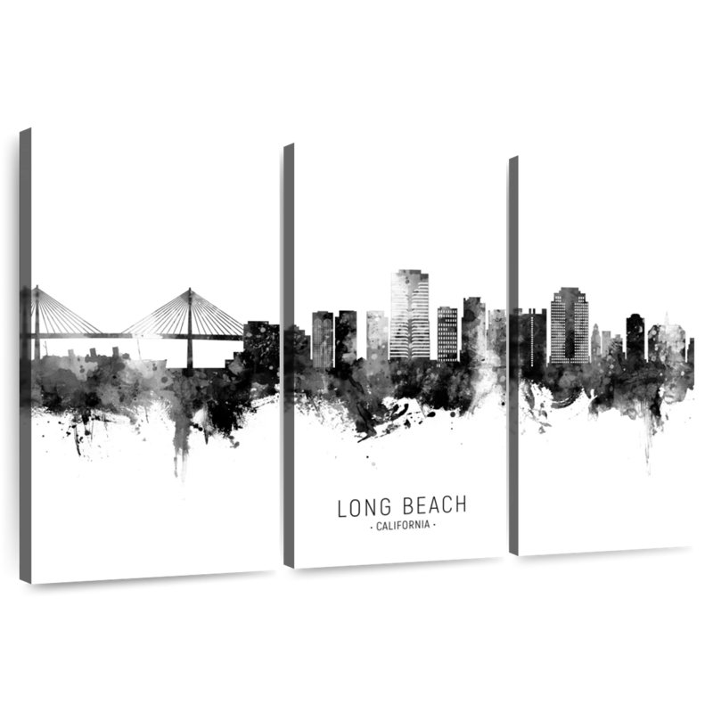 Sireci Long Beach California Skyline I, 48" H x 74" W