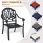 Ensemble de meubles de patio en aluminium coulé avec coussins-1302707858