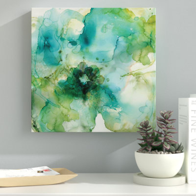 Fleur verte - impression sur toile tendue