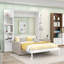 Grand lit escamotable avec canapé intégré, mécanisme de levage facile et design élégant-96583125