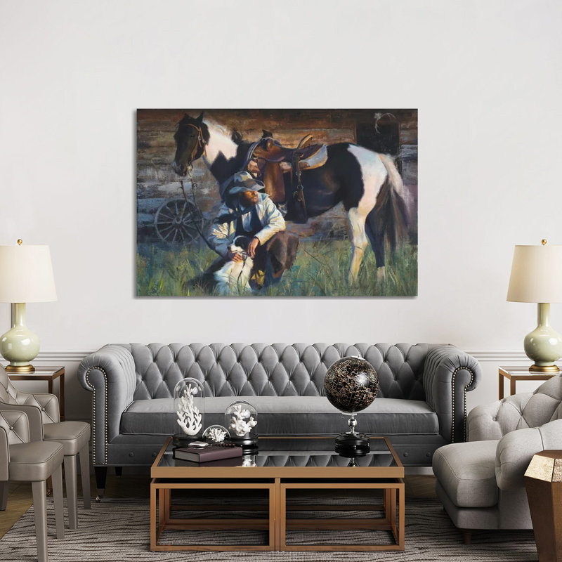 « A Hard Days end » par David Edward Kucera, reproduction d’art, H 40 po x l 60 po x P 1,5 po, Toile tendue, Pas de tapis
