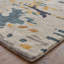 Tapis à motif abstrait décontracté gris / jaune / bleu-389820052