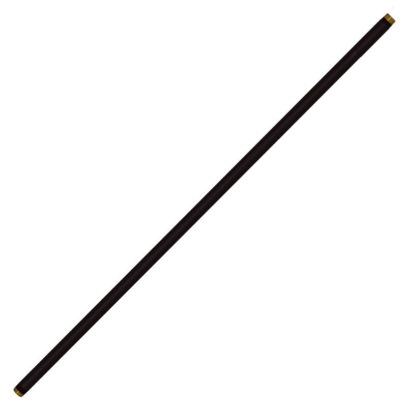 ½” x 48" IPS Brass Pipe Nipple, Matte Black