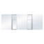 Armoire à pharmacie à miroir encastrée ou à surface murale l 96 po x H 36 po avec armoire latérale chromée ouverte-580773479-580773481