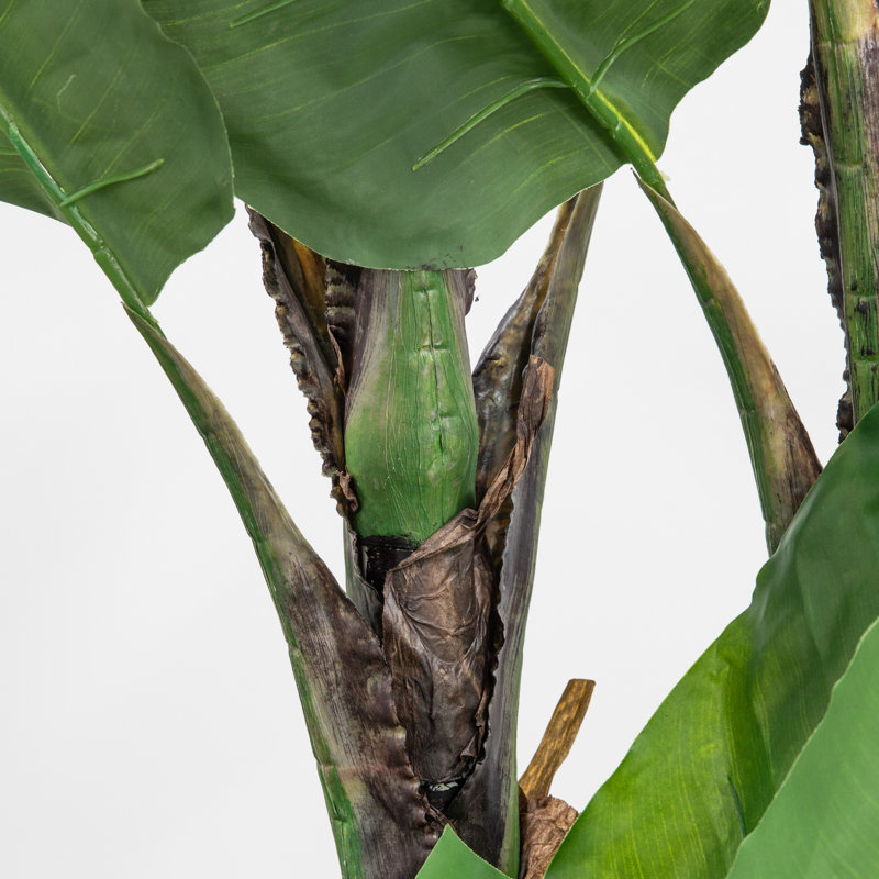 Faux Palm Tree Plant in Plastic Pot, 203cm H x 23cm W x 20 D cm