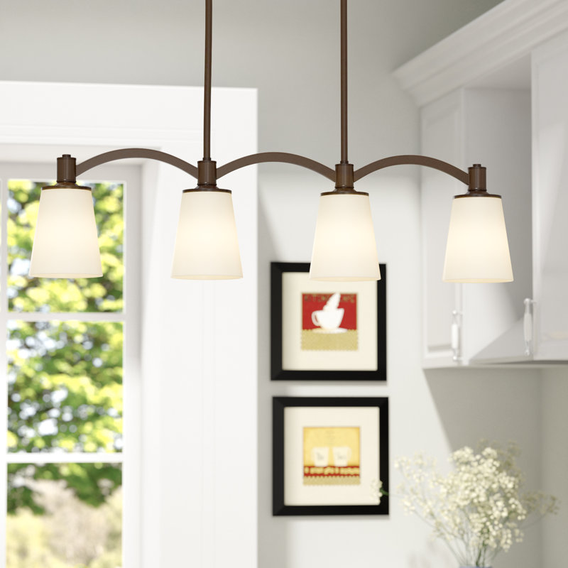 Alejandre 4-Light Steel Linear Pendant, Forest Bronze