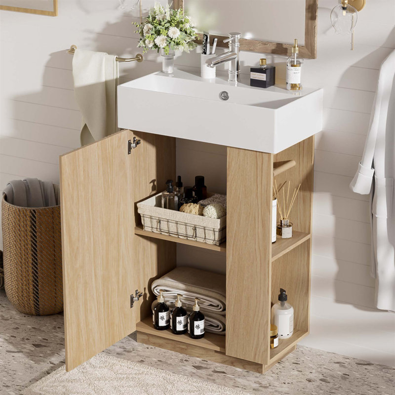 Meuble-lavabo 21,6 po avec lavabo en céramique