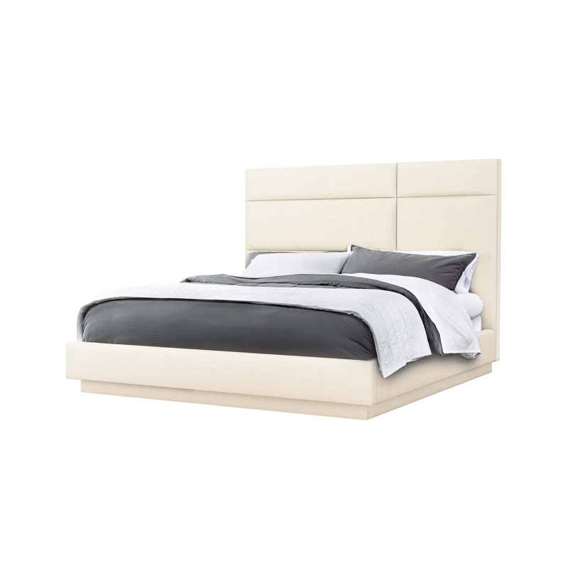 Quadrant Upholstered Bed, King, Pure