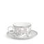 Wedgwood Silver Tonquin Teacup & Saucer 5.9floz
