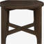 Table de bout ronde en bois massif brun foncé Mavis