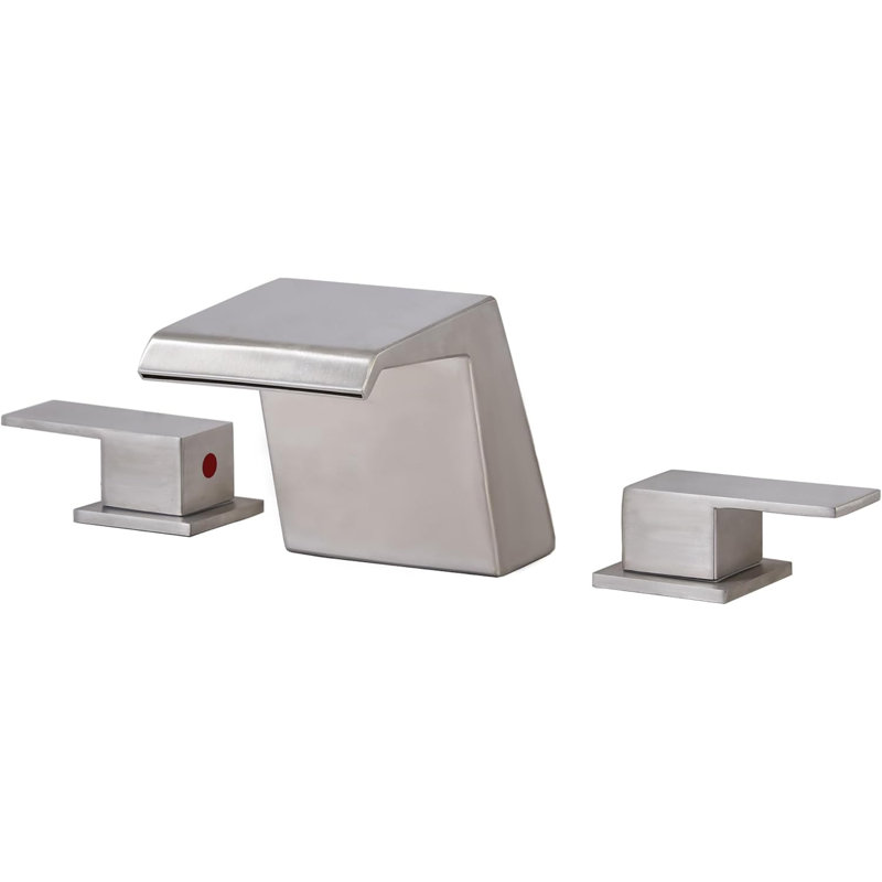 2 Handle Bathroom Roman Tub Faucet with Diverter, Brushed Nickel