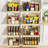 Rashun Pull Out Cabinet Organizer with Extension Rail Slides, Hard Close Pull Out Shelf with U Bracket-2120864858