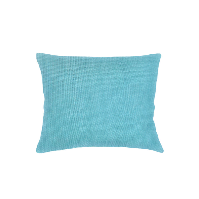 Oreiller néerlandais en lin des Caraïbes bleu si doux 28 x 36 avec duvet synthétique, Caribbean Blue
