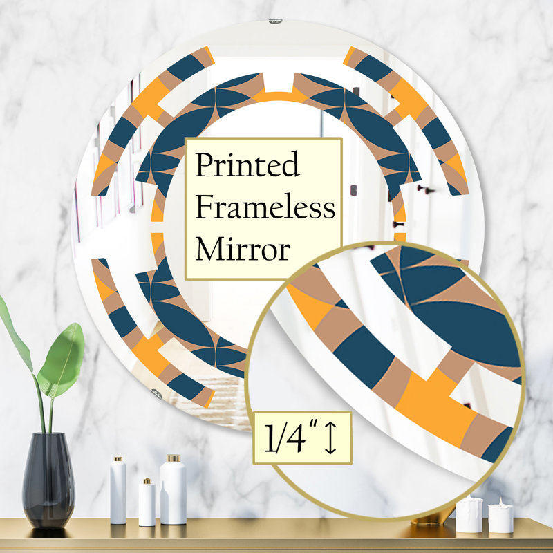Miroir mural Traditional, H 31,5 po x l 31,5 po, Space Abstract Design III