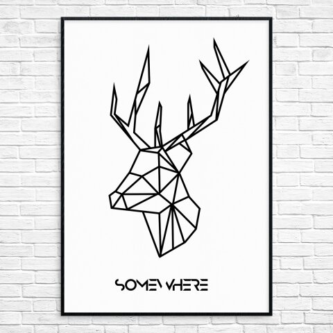 Gerahmtes Poster Deer