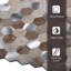 Carrelage mural nid d'abeille en métal 11,25 po x 11,25 po-51974568
