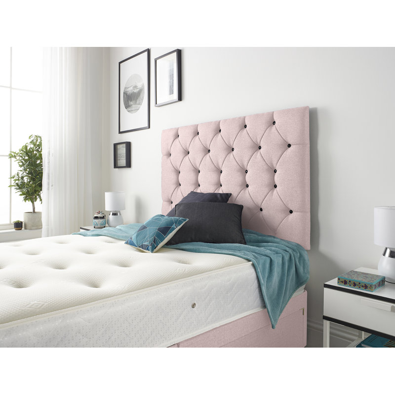 Copple Divan Bed Base, Pink, 2 Drawers, Double (4'6)