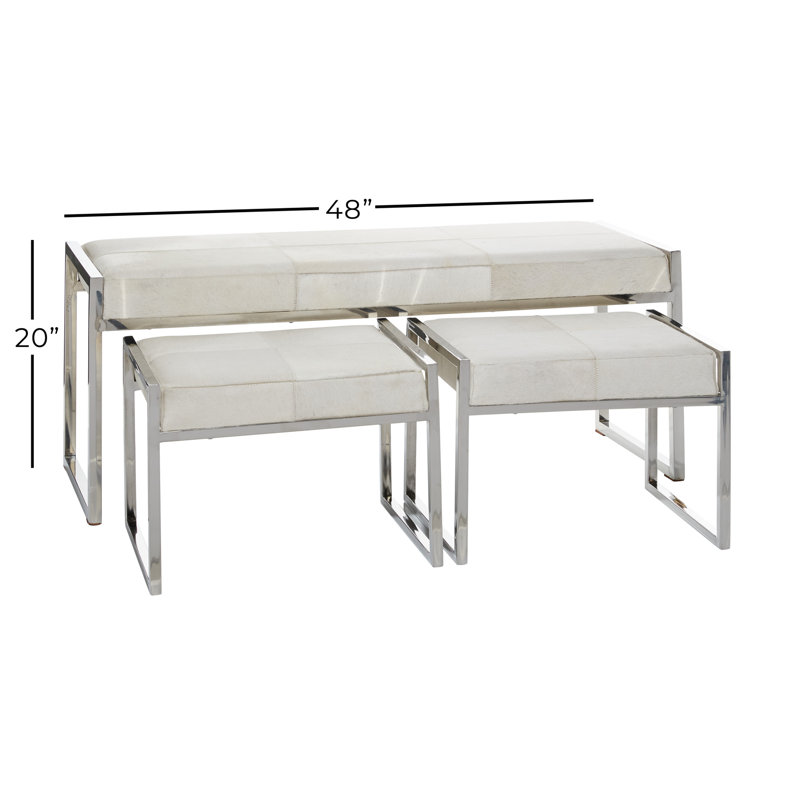 Banc rembourré avec tabouret Upholstery