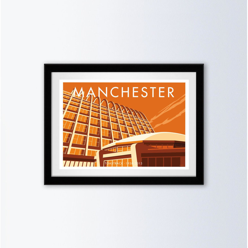 Manchester 6 by Stephen Millership - Print, Black, 33.5cm H x 43.5cm W x 2.2cm D