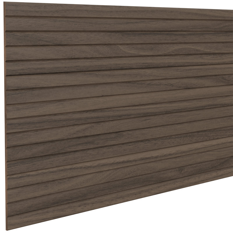 Tambour à lattes biseautées 3/4 po (l 12 po x L 48 po), Noyer naturel