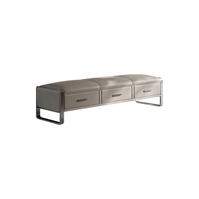 Banc de rangement rembourré en microfibre Esthen