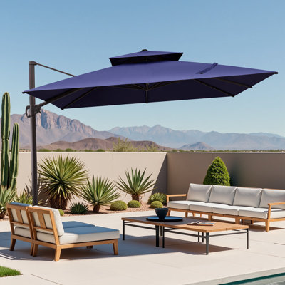 Herrell 11 x 11 Ft Square Cantilever Umbrella without Weighted Base