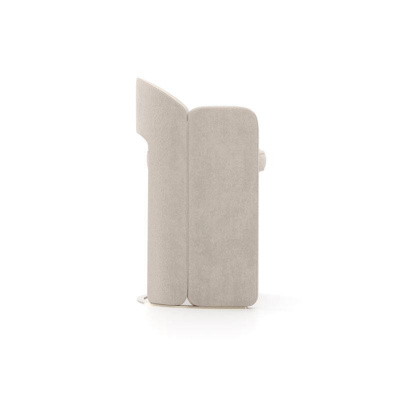 Overlap Bar Stool Ivory, Counter Stool (26” Seat Height)