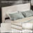 King Size Tufted Corduroy Upholstered Platform Bed Frame - Wingback Headboard. 4 Storage Drawers. Strong Wooden Slats. No Box Season Needed. Bedroom Furniture, White-9019270-9019389