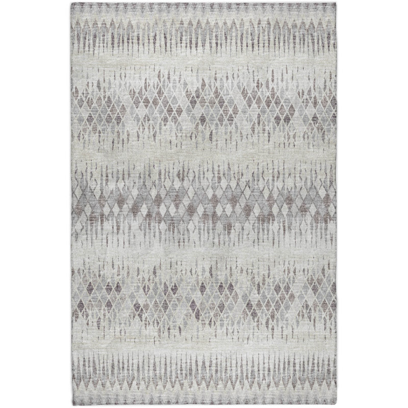 Premium Machine Washable Dream Shag Chevron Rug, 8' x 10', Beige