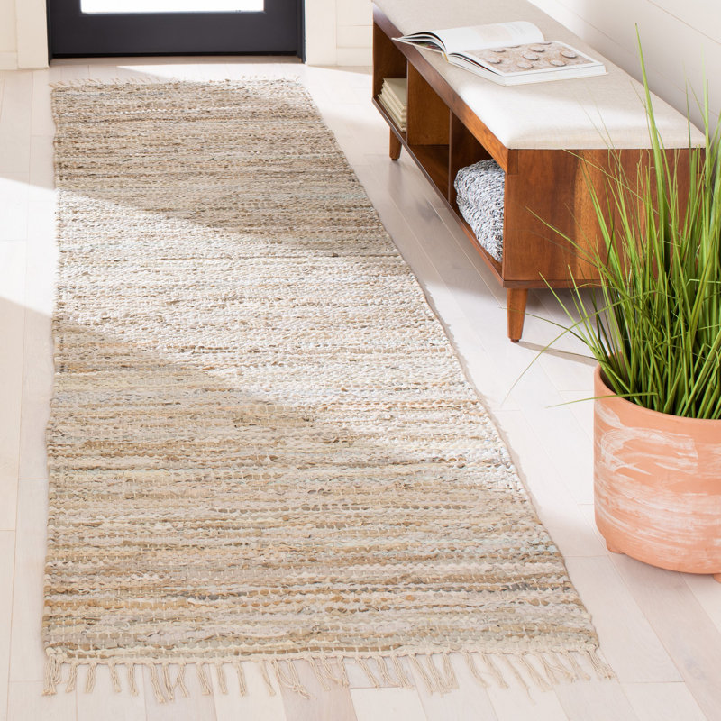 Whitley Handmade Flatweave Beige Area Rug, Runner 2'3" x 9'