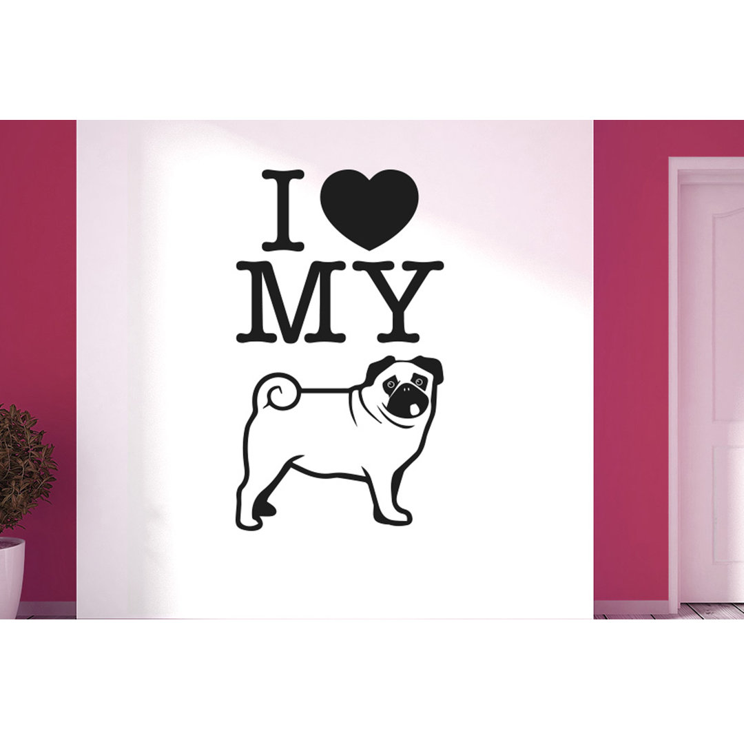 I Love My Dog Wall Sticker