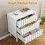Commode 3 tiroirs avec panneau cannelé-430585834
