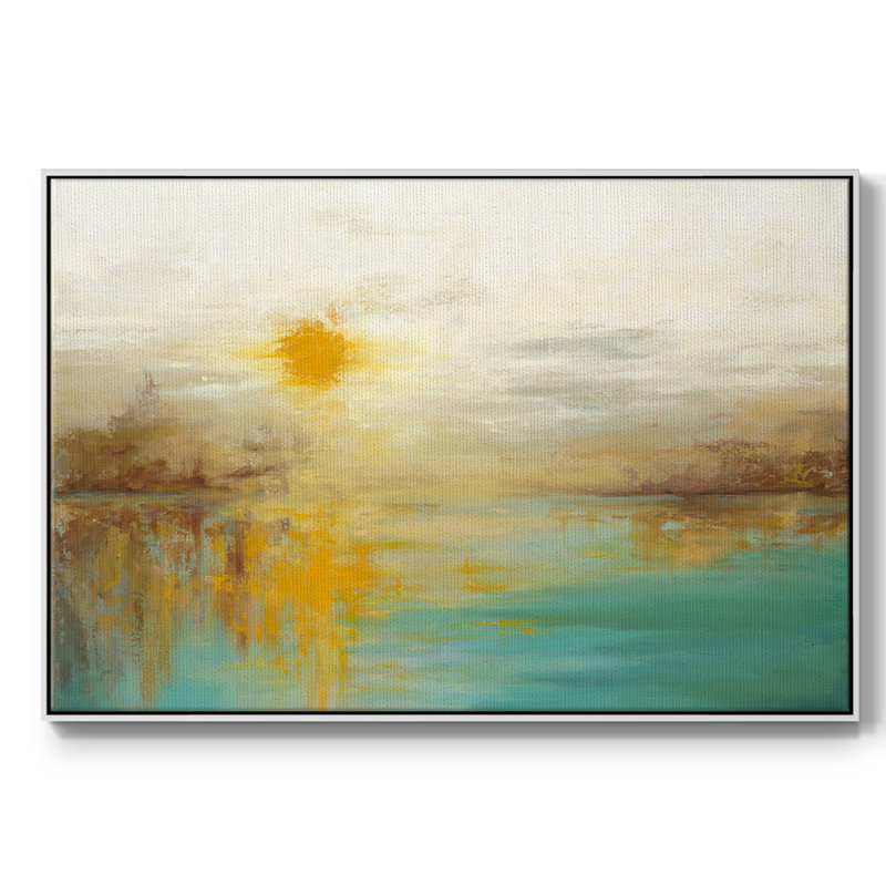 Le dernier jour de l'été, H 17 po x l 25 po x P 2 po, Toile encadrée flottée blanche