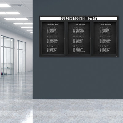 Directory Cabinet Enclosed Wall Mounted Letter Board