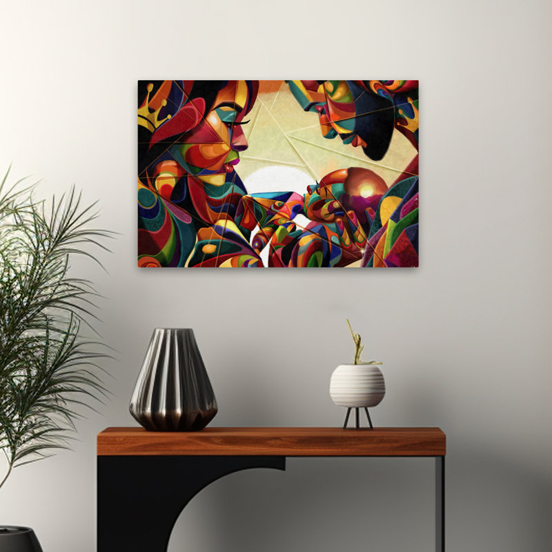 Family Hues - Art figuratif multicultural, H 16 po x l 24 po