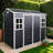 Outdoor Storage Waterproof shed with Floor, Two Windows and Lockable Door-108295229-118609819