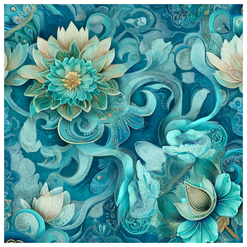 Tapis de bain floral, 34in W x 21in L