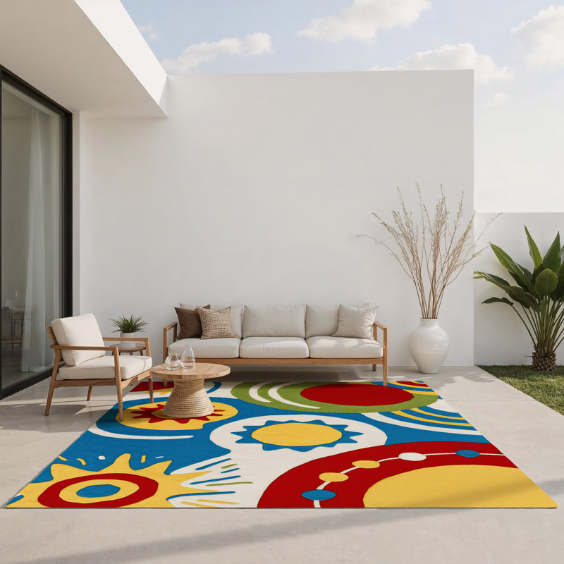 Tapis intérieur et extérieur Spunky Spin, Rectangle 1 pi 6 po x 2 pi 6 po