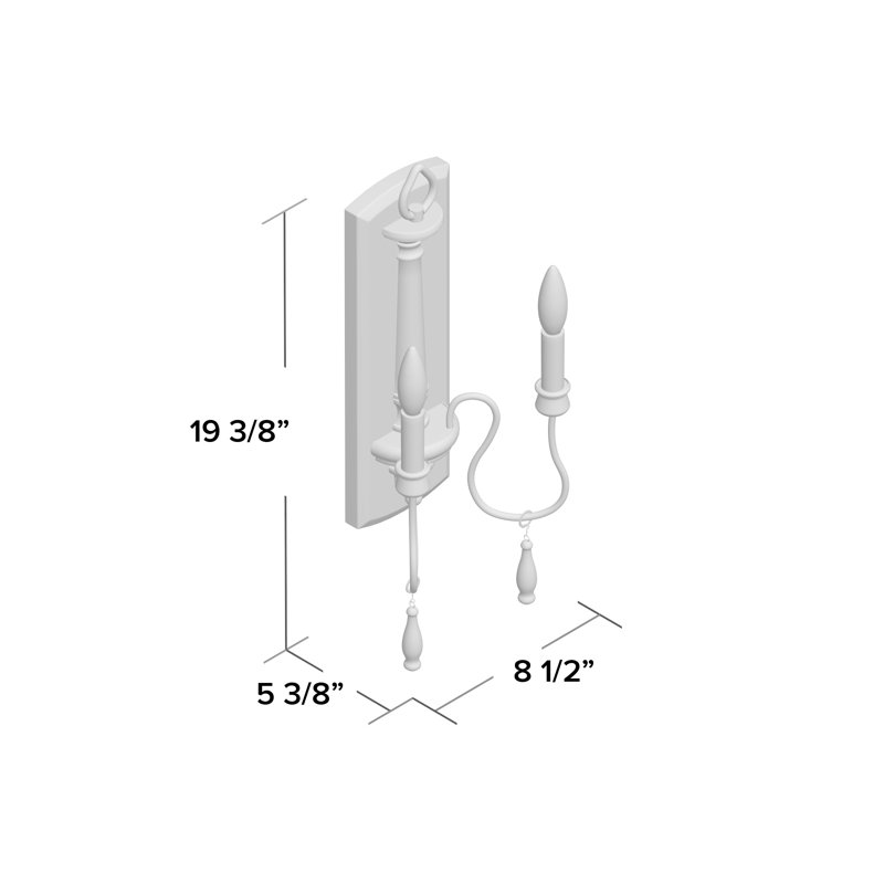 Timurs Steel Candle Wall Light