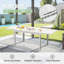 Table de salle à manger extensible en aluminium pour terrasse extensible 35 po à 71 po-2125033463